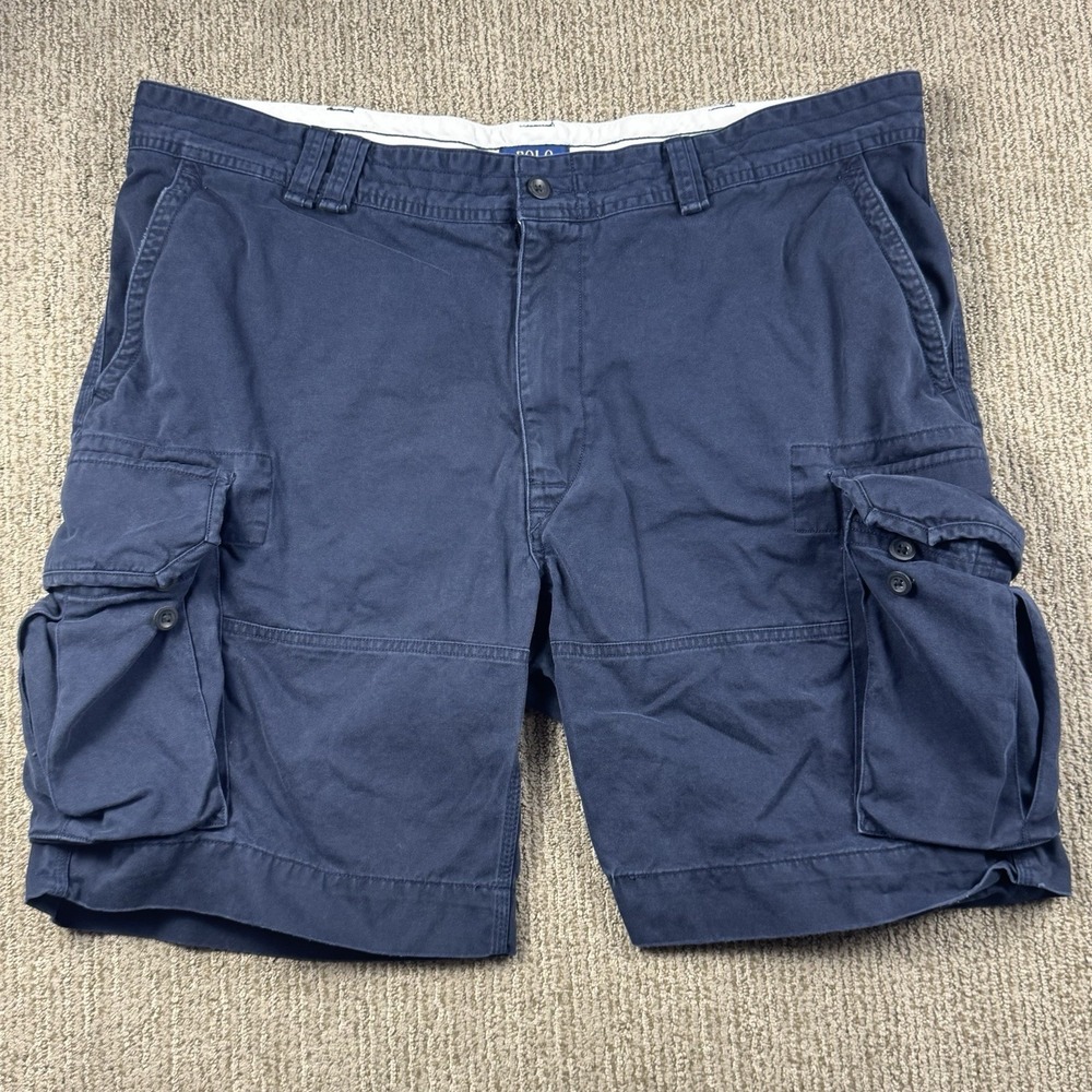 Polo Ralph Lauren Mens 44 Cargo Shorts Heavyweight Cotton Blue